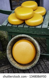 Artisan Edam Cheese, Detail Of Dutch Cheese Making