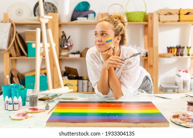 An artist and paint