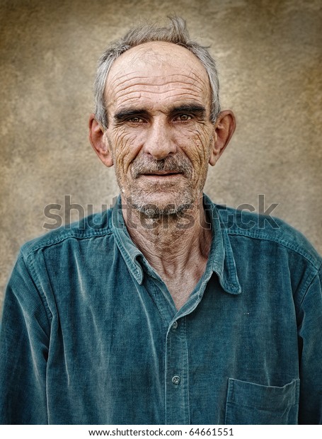 Artistic Old Photo Elderly Bald Man Stock Photo 64661551 | Shutterstock