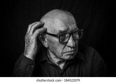 Artistic Portrait Old Man Glasses Stock Photo 184522079 | Shutterstock