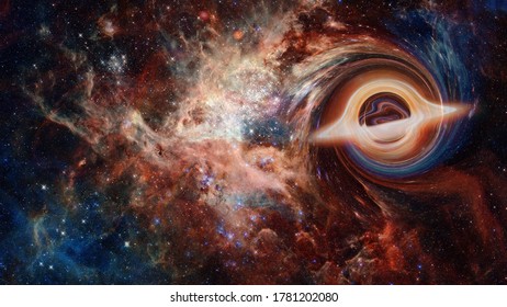 Artistic Representation Of A Cosmic Black Hole. Elements Of This Image Furnished By NASA.