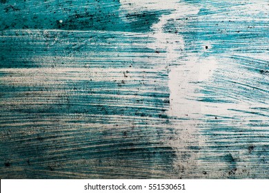 Artistic Teal Blue Grungy Chipped Paint Texture Background