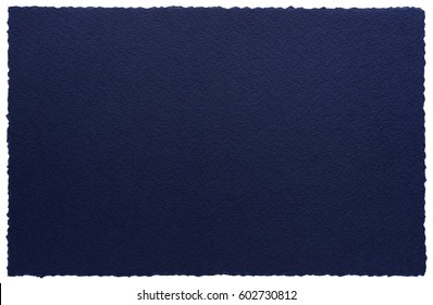 Artistic torn edges paper sheet isolated on white. High quality paper texture in a high resolution. Dark blue background. - Shutterstock ID 602730812