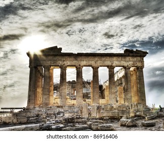 artistic view of Parthenon, Acropolis ,Athens,Greece