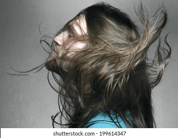 Grey Hair Man Long Hair Temaju Kepek Stockfotok Es