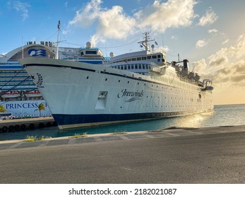 Aruba -2022: MV Freewinds Church Of Scientology Flag Ship Service Organization Religious Retreat. The Freewinds Former Cruise Ship Owned By Church Of Scientology International-controlled Company.