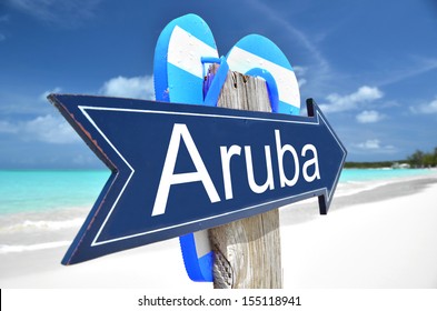 Aruba Arrow On The Beach