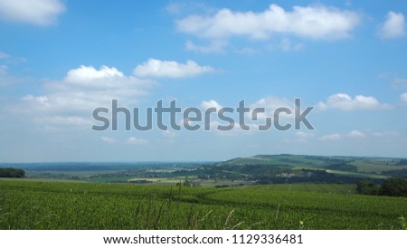 The Arun Valley seen from Bury Hill near Arundel.  This shot is taken looking towards Amberley and Kithurst Hill. Stock photo © 