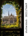 Arundel Cathedral church of our lady and St Philip Howard in West Sussex, England. Summer 2020 flowers blooming.