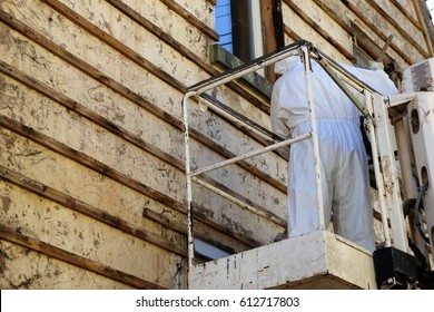 Asbestos abatement (house facade)