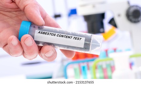 Asbestos Content Testsoil Sample In Test Tube