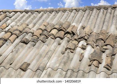 Asbestos roof in Greece