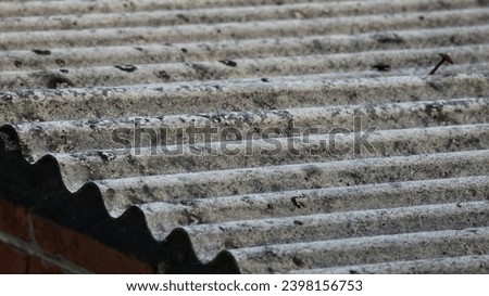 Asbestos roof tiles that have started to become ugly, originally gray in color are starting to show black spots.