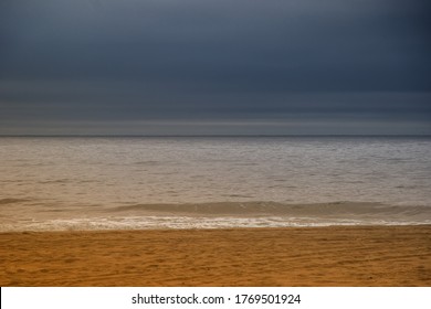 Asbury Park Beach Cold Rainy Morning 