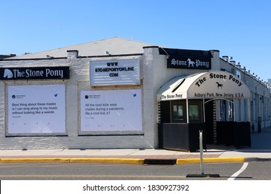 Asbury Park, NJ - October 3 2020: Exterior Of The Stone Pony Live Music Venue