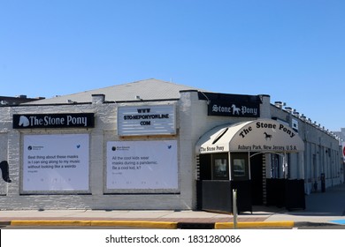 Asbury Park, NJ - October 3 2020: Exterior Of The Stone Pony Live Music Venue