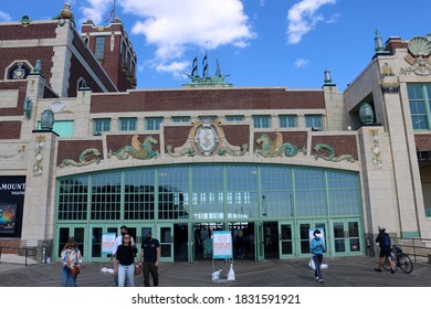 Asbury Park, NJ - October 3 2020: Exterior Of The Historic Convention Hall