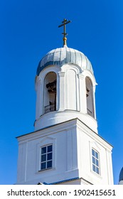 Ascension Church In The Village Of Voznesenka, Uchalinsky District. Bashkortostan, Autumn Sunny Day.