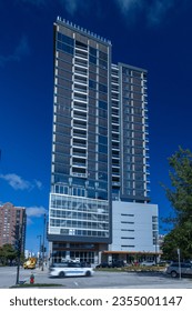 Ascent MKE in Milwaukee, the tallest timber tower in the world (at the time of upload).