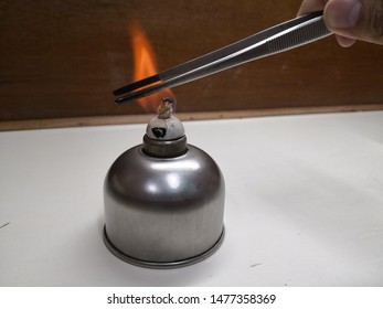 Aseptic Technique :The Forceps Was Burnt By Bunsen Burner.