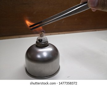 Aseptic Technique :The Forceps Was Burnt By Bunsen Burner.