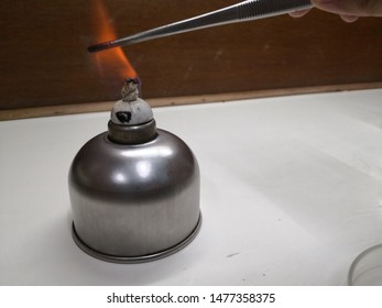 Aseptic Technique :The Forceps Was Burnt By Bunsen Burner.