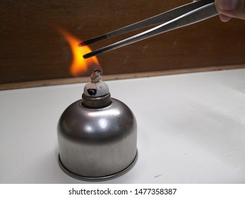 Aseptic Technique :The Forceps Was Burnt By Bunsen Burner.