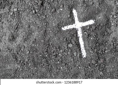 Ash Wednesday Cross. Lent. Christian religion. - Powered by Shutterstock