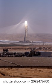 Ashalim Power Station Is The First Solar Thermal Or Concentrated Solar Power (CSP) Plant In Israel. The Solar Power Station Is Built In The Negev Desert South Of The City Of Beer Sheva,  Israel
