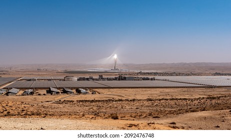 Ashalim Power Station Is The First Solar Thermal Or Concentrated Solar Power (CSP) Plant In Israel. The Solar Power Station Is Built In The Negev Desert South Of The City Of Beer Sheva,  Israel
