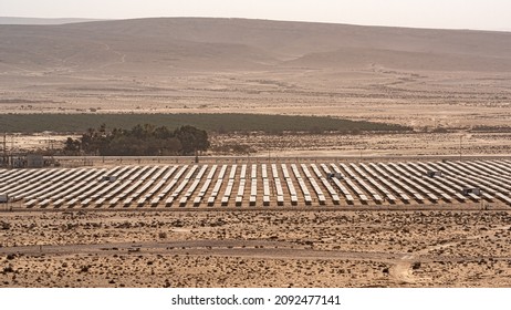 Ashalim Power Station Is The First Solar Thermal Or Concentrated Solar Power (CSP) Plant In Israel. The Solar Power Station Is Built In The Negev Desert South Of The City Of Beer Sheva,  Israel
