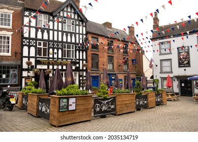 Ashbourne, Derbyshire, UK 08 30 2021 Town Center Pub Example