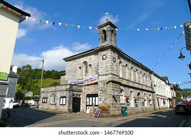 Ashburton Devon England.The Town Hall Built 1850 By Lord Clinton Replacing 300 Year Old Wooden Original. Houses Town Clerk, Council Meeting Rooms And Function Rooms. Outside View.