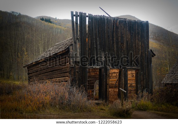 Ashcroft Ghost Town Miners Log Cabin Royalty Free Stock Image