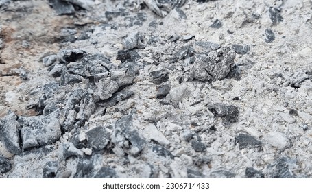 Ashes in the brazier. Extinguished fire.
