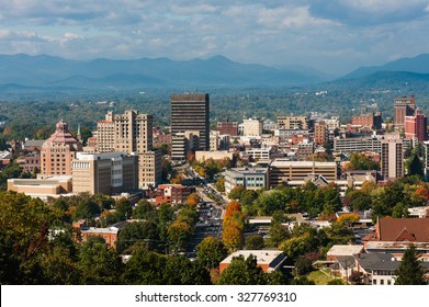 Asheville, North Carolina Skyline In The Fall