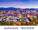 Asheville, North Carolina, USA downtown skyline.