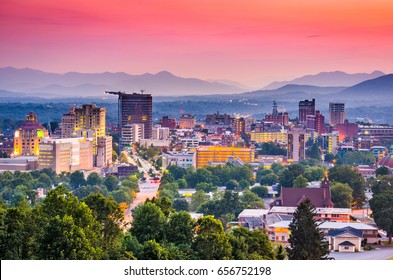Asheville, North Carolina, USA at twilight. - Shutterstock ID 656752198
