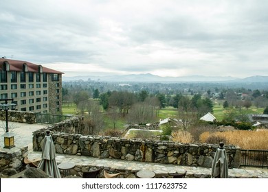 Asheville, North Carolina, USA-December 15, 2017: Scenes From Asheville, North Carolina And The Omni Grove Park Inn. Travel, Tourism. Taken During The Winter Season, Holiday Decorations, Gingerbread.