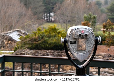 Asheville, North Carolina, USA-December 15, 2017: Scenes From Asheville, North Carolina And The Omni Grove Park Inn. Travel, Tourism. Taken During The Winter Season, Holiday Decorations, Gingerbread.