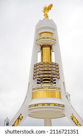 Ashgabat, Turkmenistan - April 22, 2019: The Monument Of Neutrality 