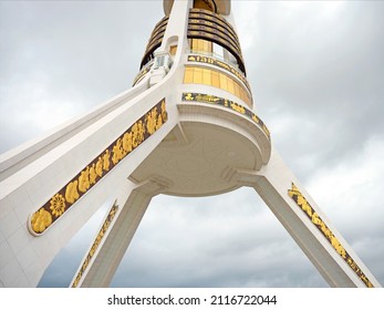 Ashgabat, Turkmenistan - April 22, 2019: The Monument Of Neutrality 