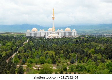 Ashgabat, Turkmenistan - April 23, 2019: Independence Monument