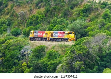 Ashhurst, New Zealand - December 22 2013: Kiwirail Transport