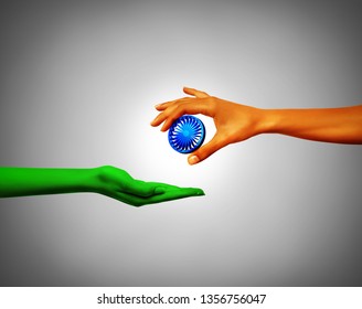 Ashoka Chakra Holding By Hands