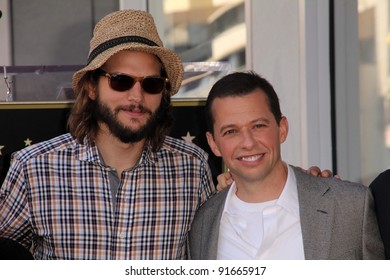 Ashton Kutcher, Jon Cryer At Jon Cryer's Induction Into The Hollywood Walk Of Fame, Hollywood, CA. 09-19-11