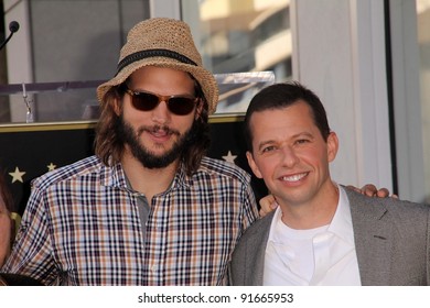 Ashton Kutcher, Jon Cryer At Jon Cryer's Induction Into The Hollywood Walk Of Fame, Hollywood, CA. 09-19-11