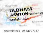 Ashton. United Kingdom on a map