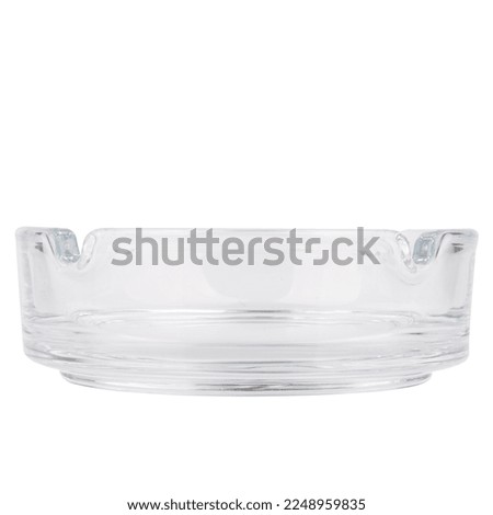 ashtray isolated on white background glass white.
