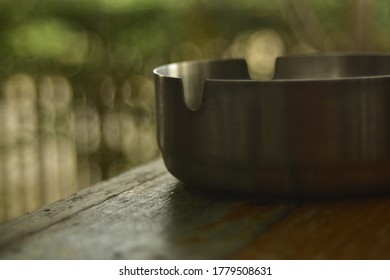 An ashtray placed on the table